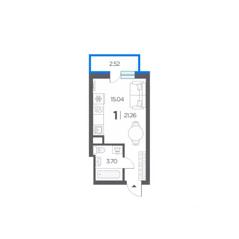 Студия Рязанская область, Рязанский муниципальный округ, с. Дядьково ... - Фото 1