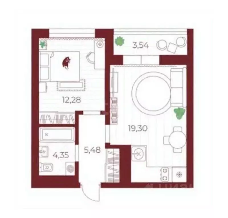 1-к кв. Тульская область, Тула городской округ, пос. Петровский проезд ... - Фото 2