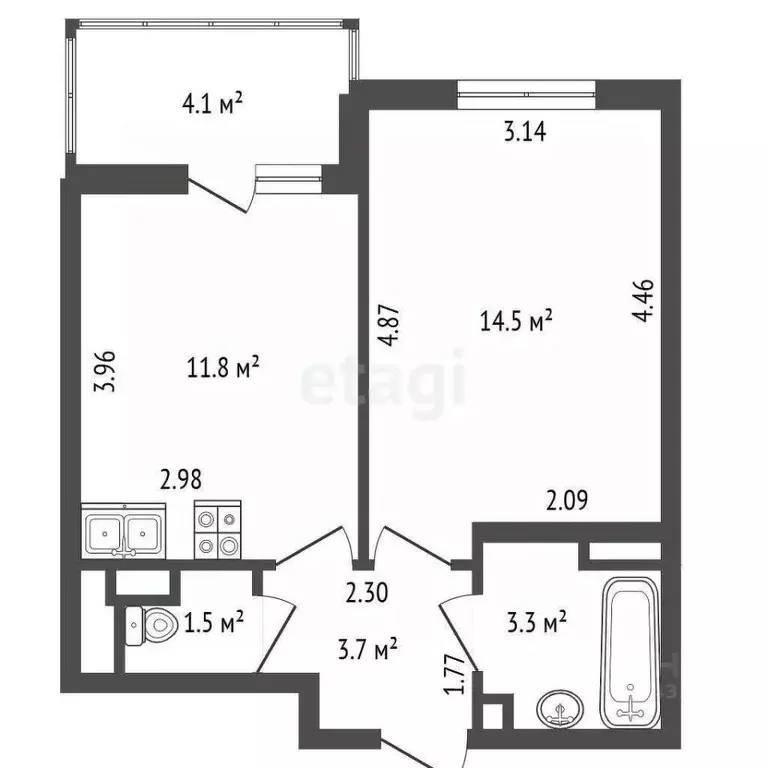 1-к кв. Санкт-Петербург просп. Ветеранов, 171к2 (35.0 м) - Фото 1