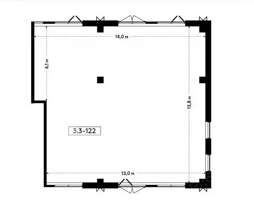 Помещение свободного назначения в Москва БК Прокшино тер., 3 (171 м) - Фото 1