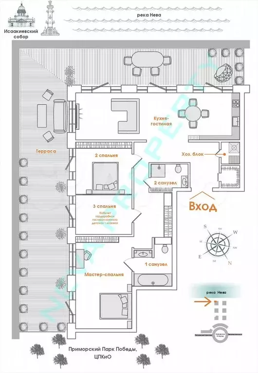 4-к. квартира, 125 м, 7/7 эт. - Фото 0