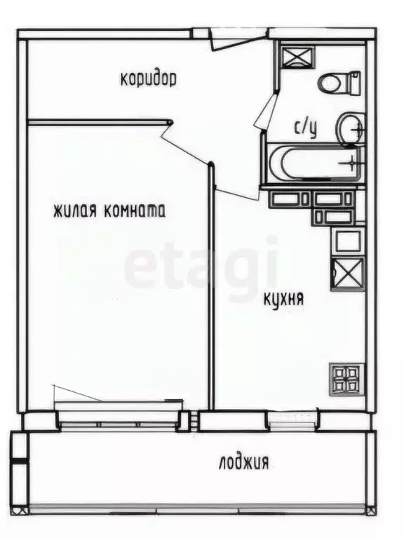 1-к кв. Тульская область, Тула Майская ул., 1 (36.2 м) - Фото 2