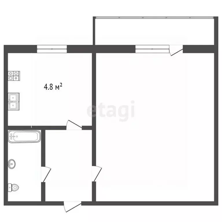 1-к кв. Ростовская область, Ростов-на-Дону ул. Миронова, 12/2 (24.0 м) - Фото 1