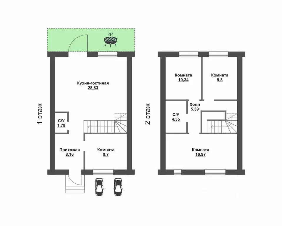 Таунхаус в Тверская область, Калининский муниципальный округ, д. ... - Фото 1