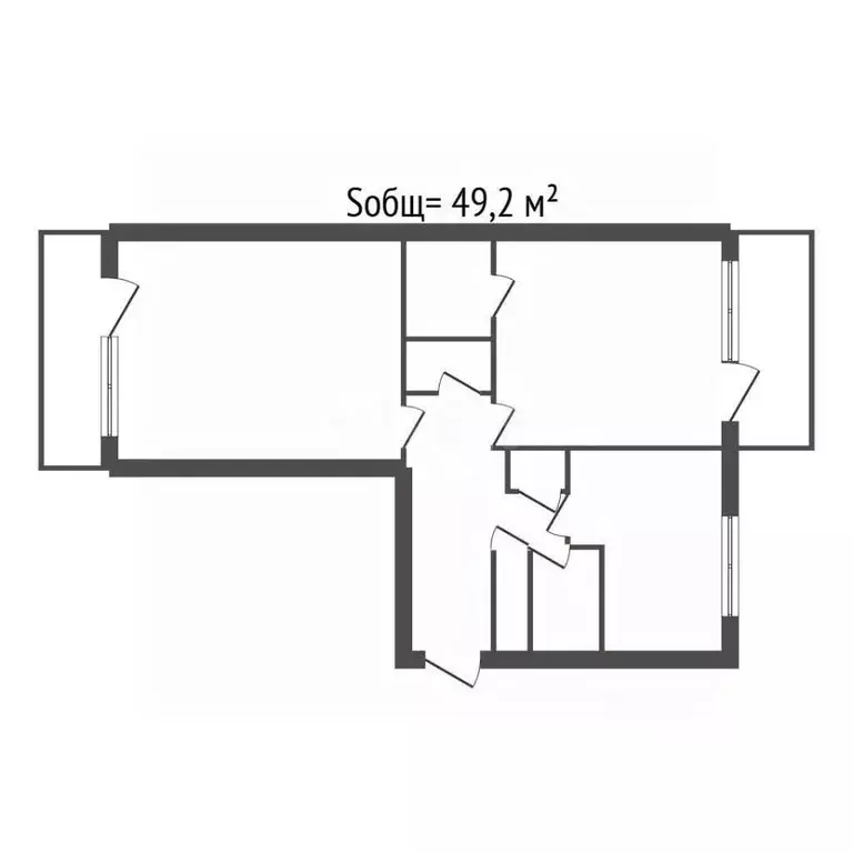 2-к кв. Брянская область, Карачев ул. Карла Маркса, 20 (49.2 м) - Фото 2