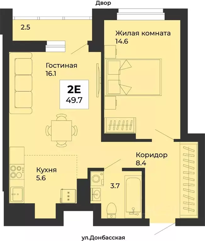 2-к кв. Свердловская область, Екатеринбург Уралмаш жилрайон, ул. ... - Фото 1