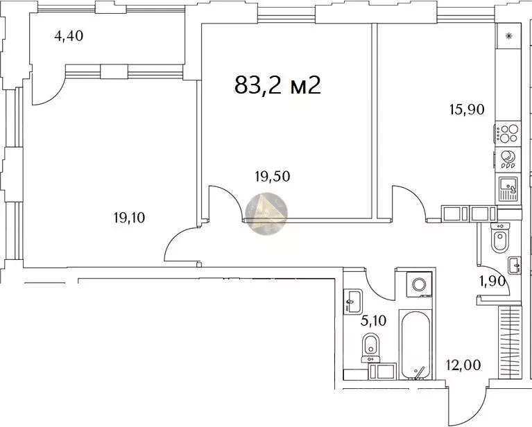 2-к кв. Санкт-Петербург Планерная ул., 99 (83.2 м) - Фото 2