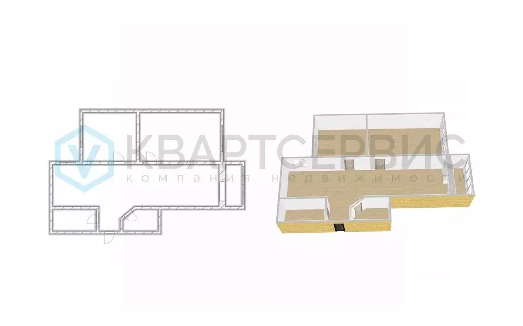 3-к кв. Омская область, Омск просп. Комарова, 16 (88.7 м) - Фото 2