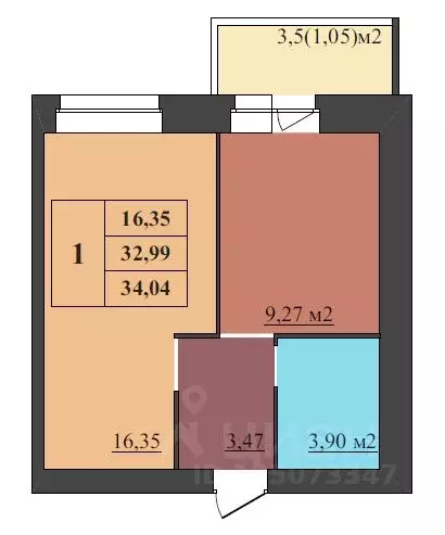 1-к кв. Ярославская область, Ярославль Северный жилрайон, 15-й мкр,  ... - Фото 0