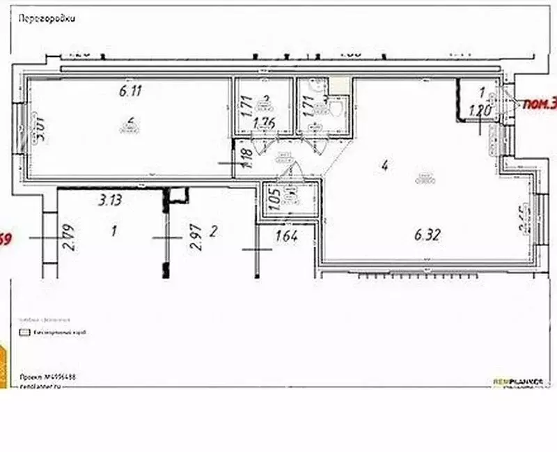 Офис (58 м) - Фото 1