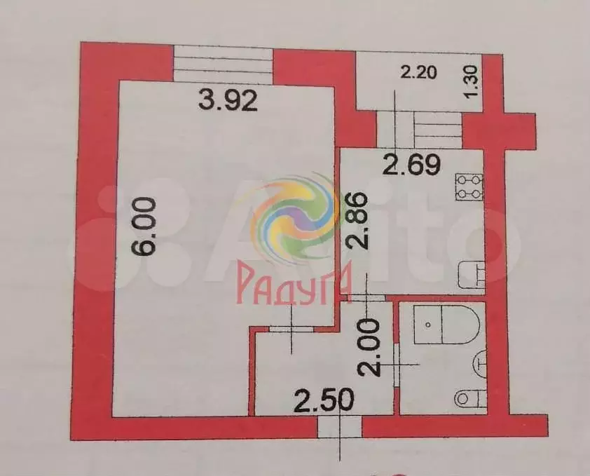 1-к. квартира, 36,5 м, 5/6 эт. - Фото 0