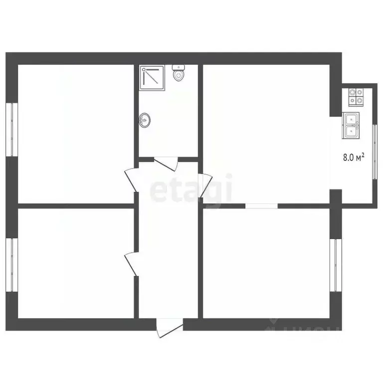 3-к кв. Крым, Евпатория просп. Победы, 38 (66.0 м) - Фото 2