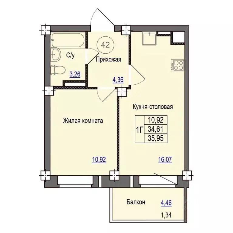 1-к кв. Псковская область, Псковский район, Завеличенская волость, д. ... - Фото 1