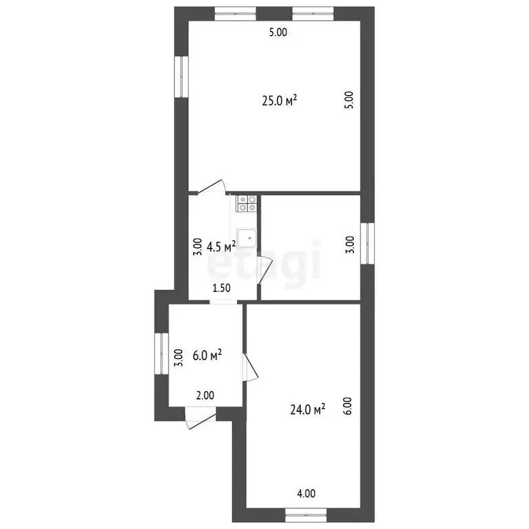 Дом в Ильичёво, Школьная улица (68 м) - Фото 1