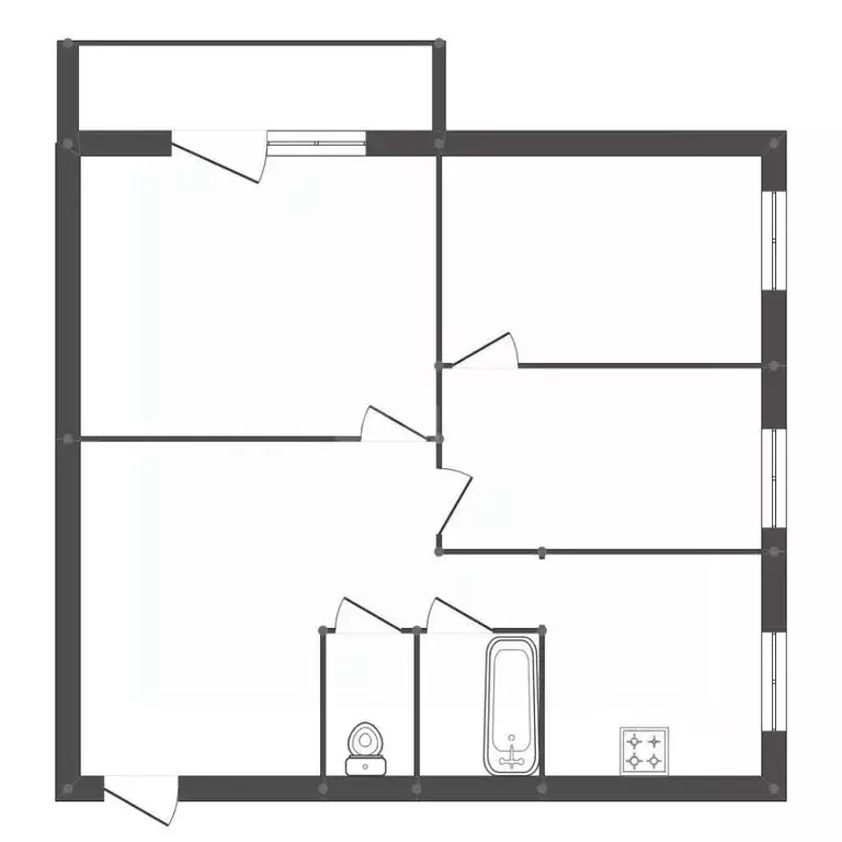 3-к кв. Амурская область, Белогорск ш. Никольское, 55Б (50.0 м) - Фото 1