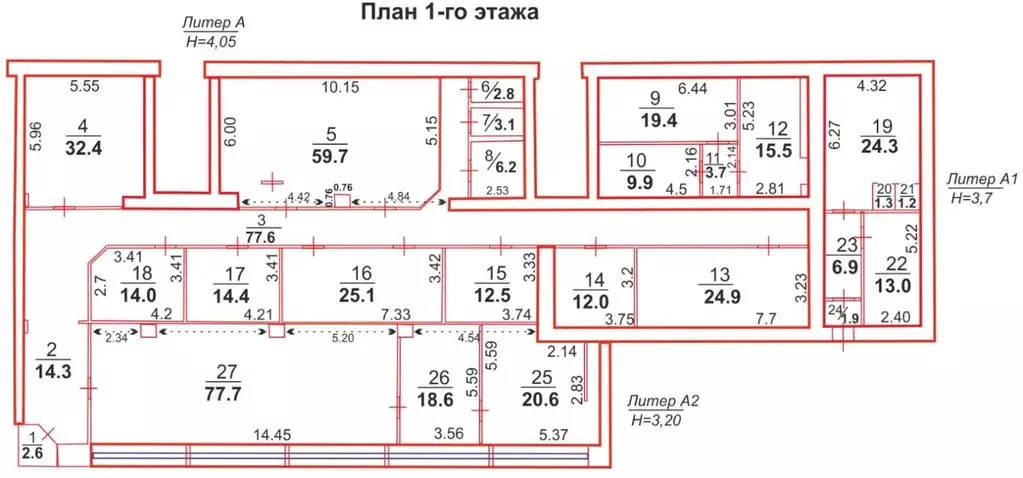 Торговая площадь в Татарстан, Альметьевск ул. Гафиатуллина, 20 (515 м) - Фото 1