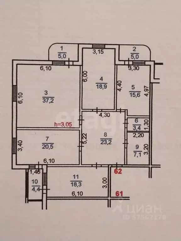 4-к кв. Дагестан, Махачкала ул. Ахмата-Хаджи Кадырова, 46 (155.0 м) - Фото 1