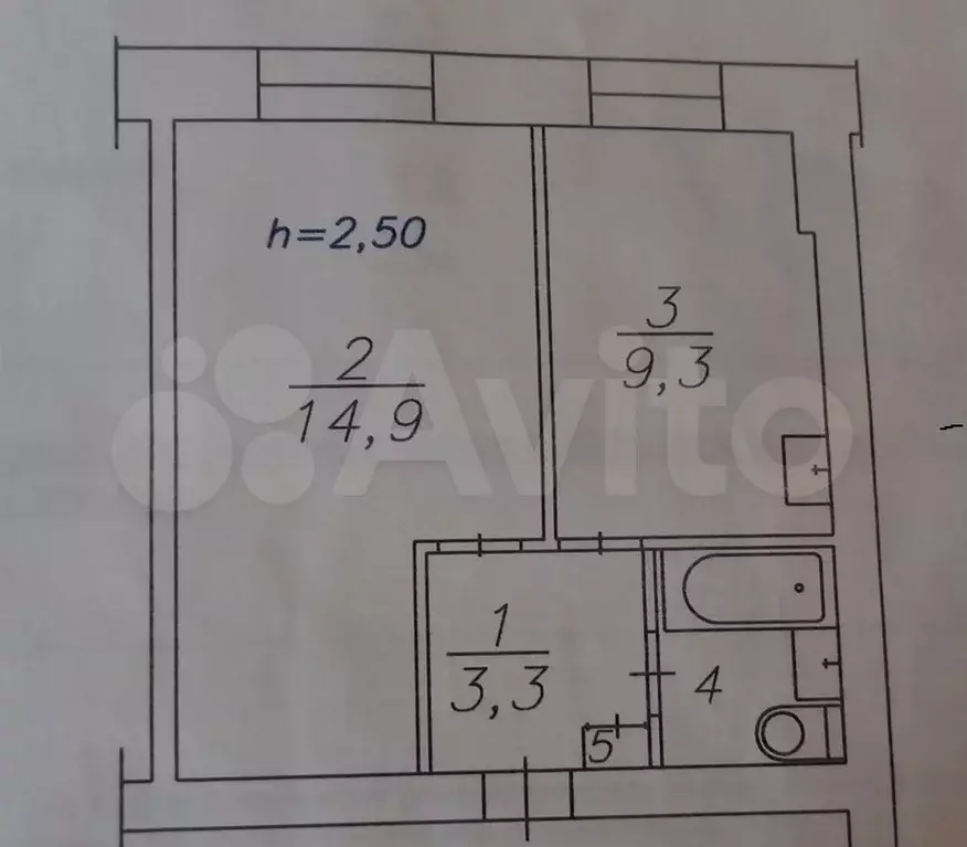 1-к. квартира, 30,5 м, 2/9 эт. - Фото 0