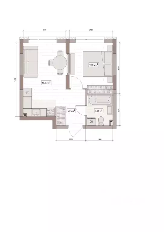 2-к кв. Кемеровская область, Кемерово Уютный Квартал жилой комплекс ... - Фото 1