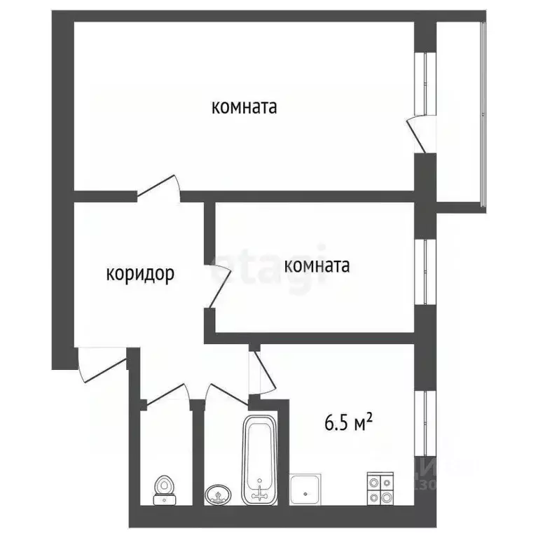 2-к кв. Ярославская область, Ярославль ул. 4-я Портовая, 11 (41.0 м) - Фото 2