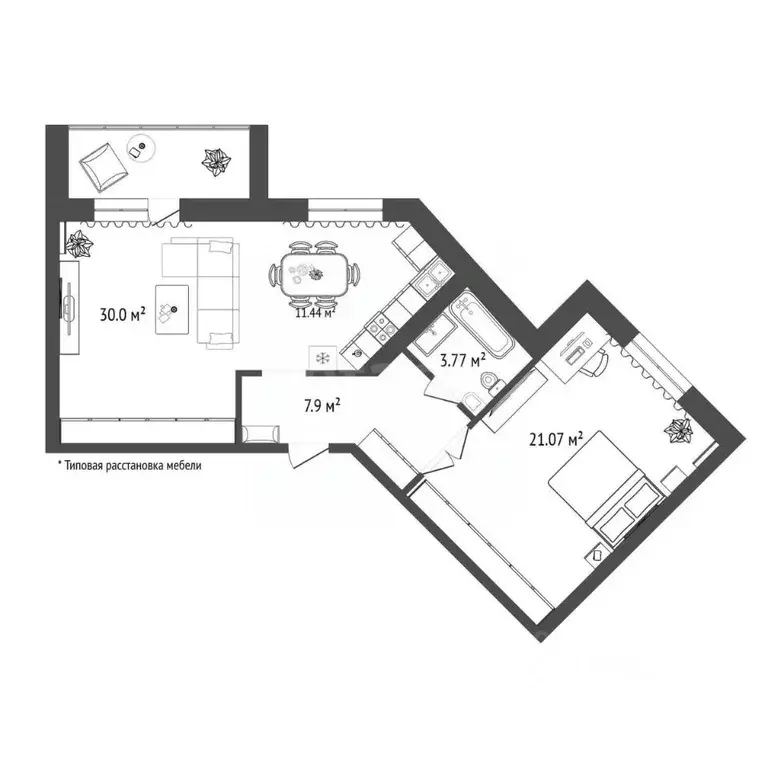 2-к кв. Тюменская область, Тюмень Широтная ул., 209 (62.4 м) - Фото 2