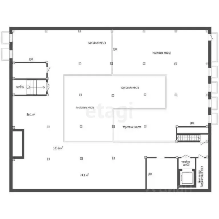 Торговая площадь в Калужская область, Калуга ул. Дзержинского, 35 (306 ... - Фото 2