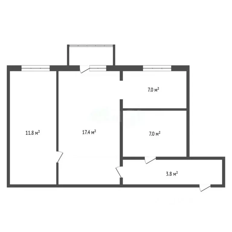 2-к кв. Красноярский край, Красноярск просп. Металлургов, 43 (47.0 м) - Фото 2