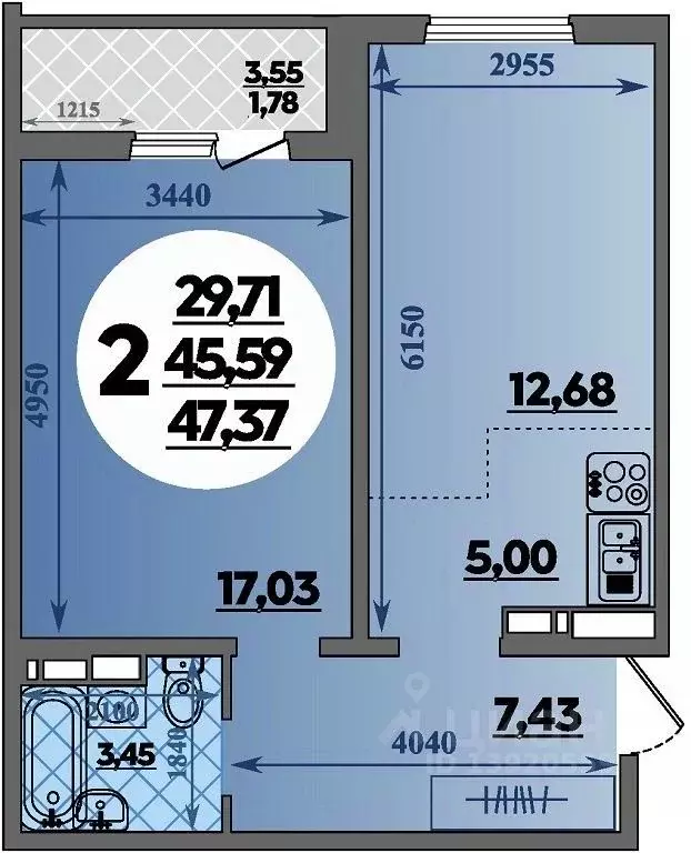 2-к кв. Краснодарский край, Краснодар ул. Генерал-лейтенанта ... - Фото 1