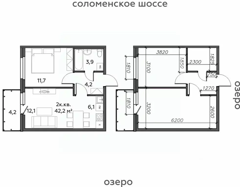 2-к кв. Карелия, Петрозаводск Район Северная промзона, Вороний Наволок ... - Фото 0