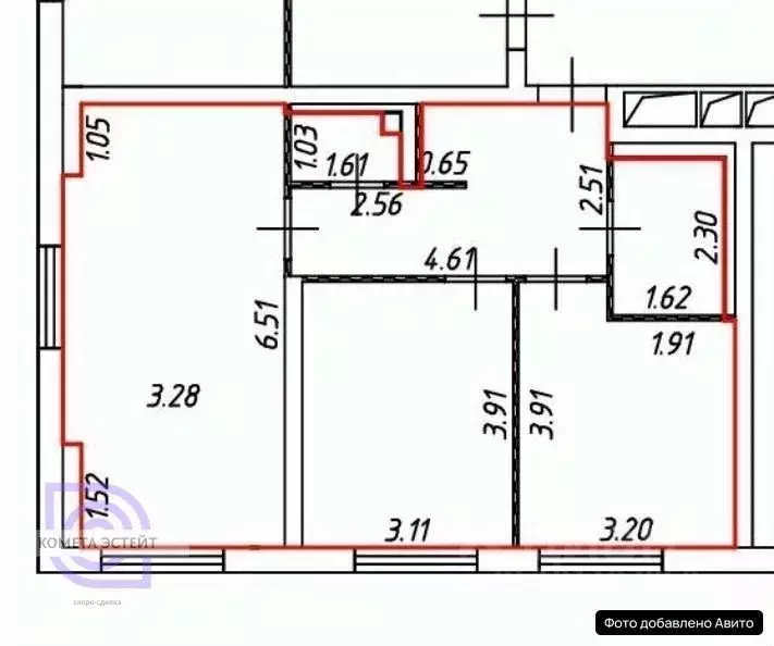 2-к кв. Москва Красноказарменная ул., 14Ак6 (60.0 м) - Фото 2