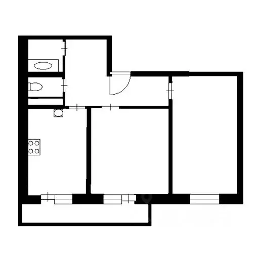 2-к кв. Краснодарский край, Краснодар Кореновская ул., 2к4 (68.0 м) - Фото 2