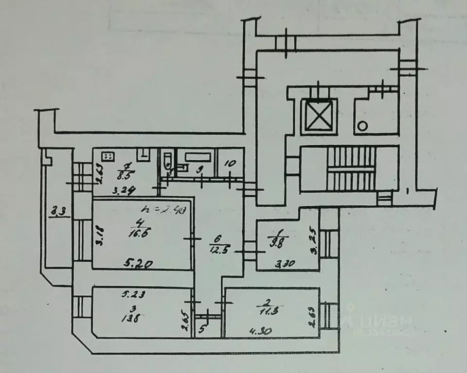4-к кв. Псковская область, Псков Коммунальная ул., 77/1 (79.4 м) - Фото 2