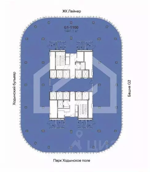 Помещение свободного назначения в Москва Ходынский бул., 20А/2 (1023 ... - Фото 2