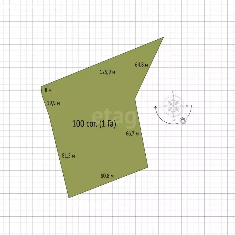 Участок в станица Даховская, улица Мира (100 м) - Фото 1