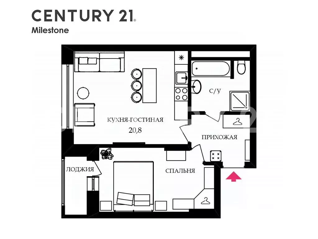 2-к кв. Москва ул. Вавилова, 27 (46.6 м) - Фото 1