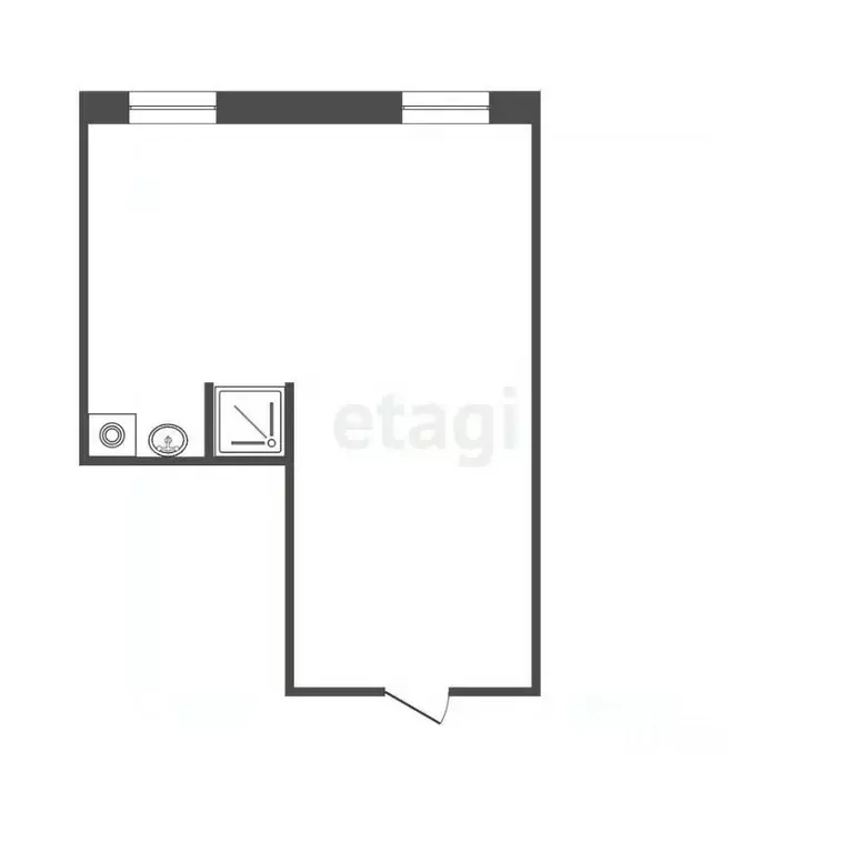 Студия Санкт-Петербург Малая Посадская ул., 25/4 (18.0 м) - Фото 2