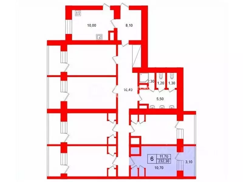 Комната Санкт-Петербург Аэродромная ул., 7к4 (11.7 м) - Фото 2