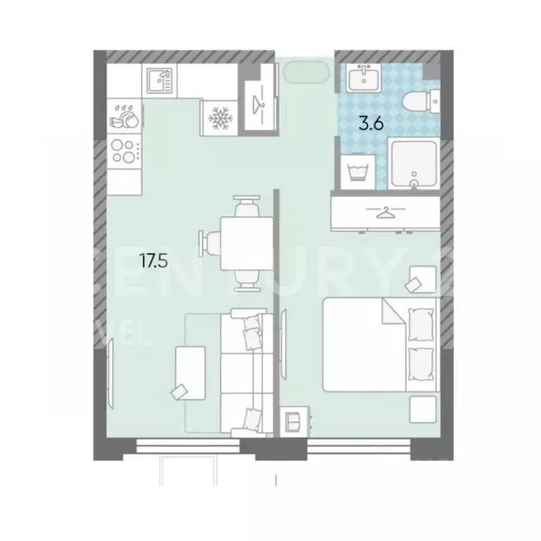 1-к кв. Москва Производственная ул., 12к1 (38.5 м) - Фото 2