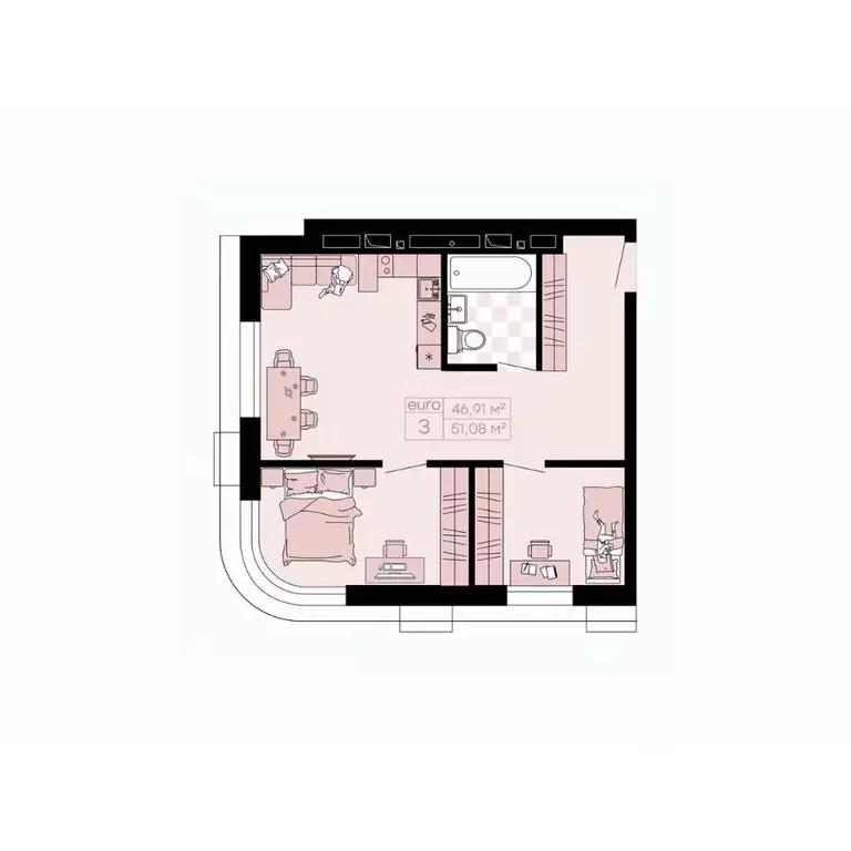 3-к кв. Приморский край, Владивосток Академгородок мкр,  (51.08 м) - Фото 0