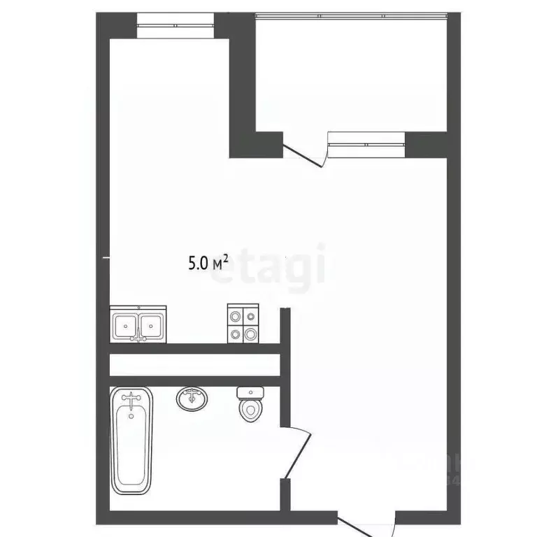 Студия Тюменская область, Тюменский муниципальный округ, д. Патрушева ... - Фото 2