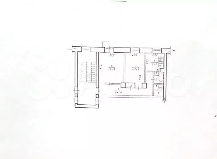 2-к. квартира, 58,4 м, 4/5 эт. - Фото 0