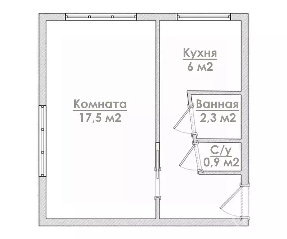 1-к кв. Санкт-Петербург Северный просп., 61К4 (31.5 м) - Фото 2