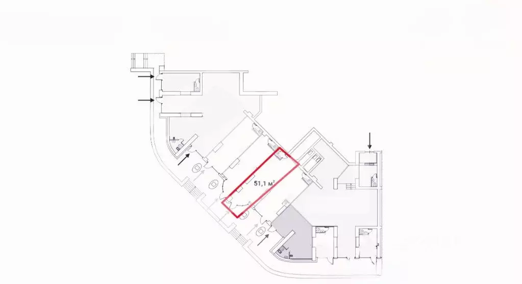 Помещение свободного назначения в Москва Ярцевская ул., 27к1 (51 м) - Фото 2