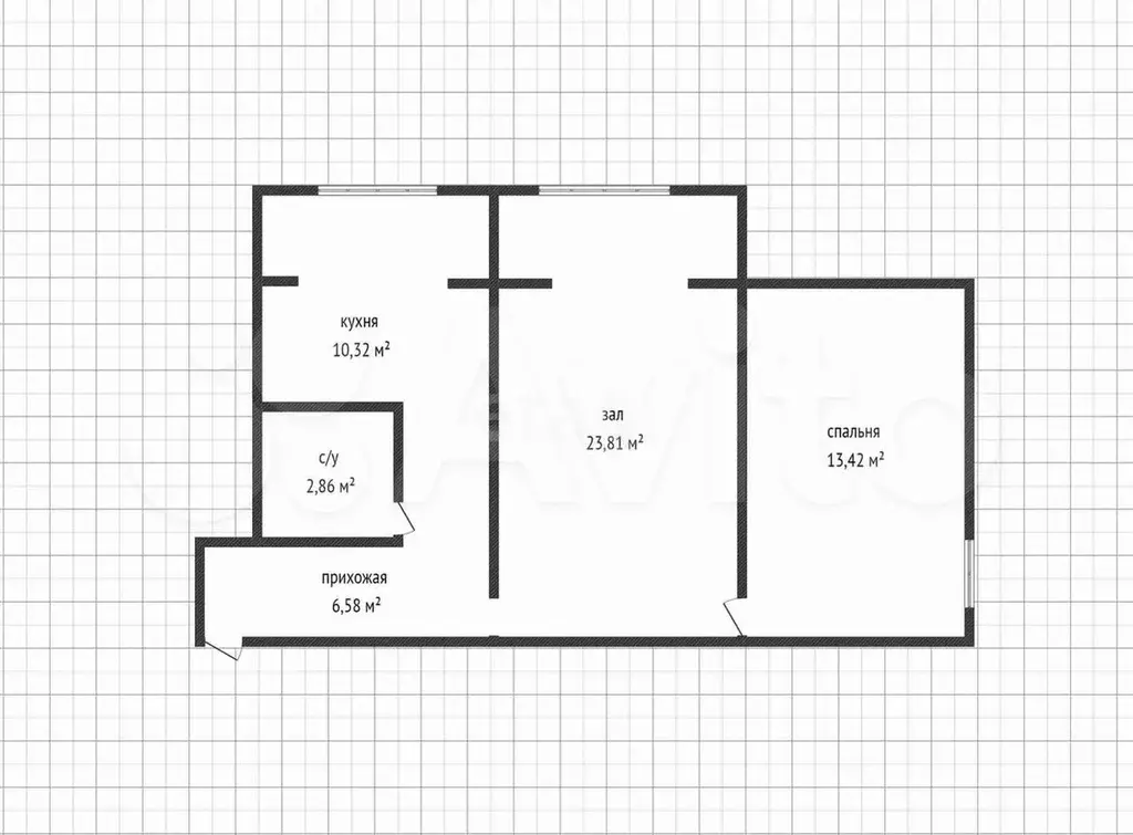 2-к. квартира, 55 м, 4/4 эт. - Фото 0