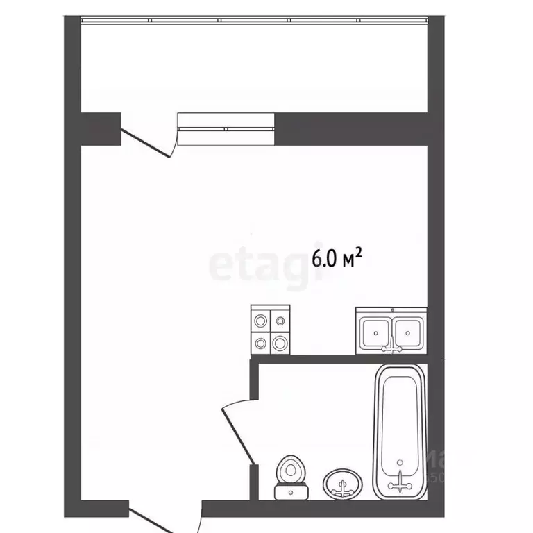 Студия Севастополь ул. Челюскинцев, 49/3 (22.0 м) - Фото 2