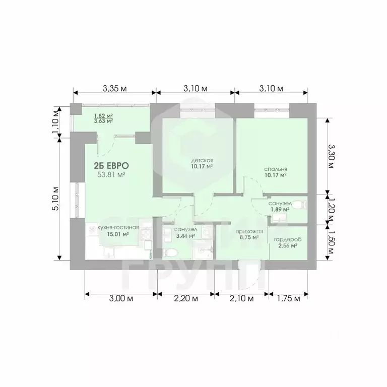 2-к кв. Владимирская область, Суздаль  (53.81 м) - Фото 2