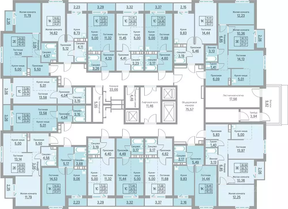 1-к кв. Пермский край, д. Кондратово ул. Водопроводная, 6/4 (35.09 м) - Фото 2