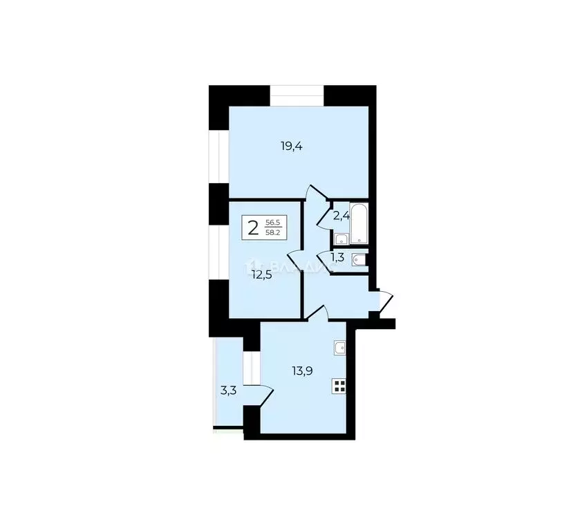 2-комнатная квартира: Суздаль, Советская улица, 65 (56.9 м) - Фото 1