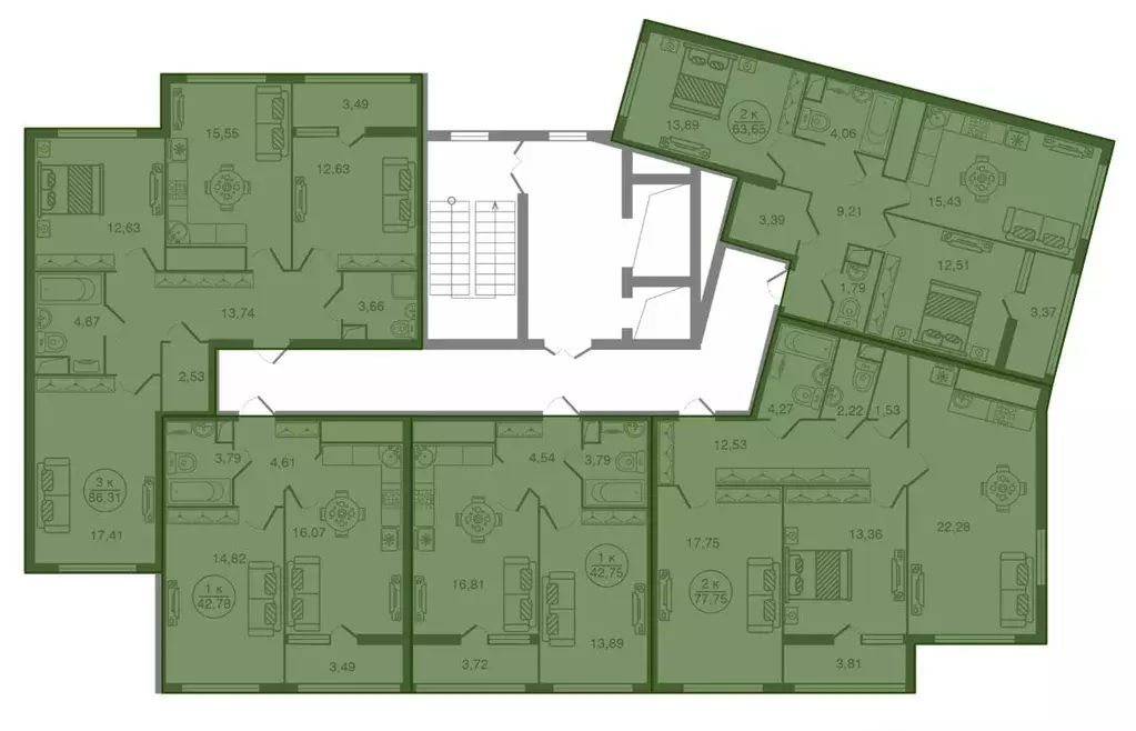 1-к кв. Тверская область, Тверь Бурашевское ш., 60 (43.21 м) - Фото 2
