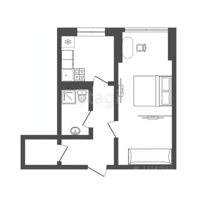 1-к кв. Санкт-Петербург Дунайский просп., 3 (40.0 м) - Фото 1